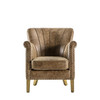 Gallery Direct Hickman Brown Leather Armchair – Modern Gallery Direct Hickman Brown Leather Armchair – Modern