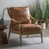 Gallery Direct Reliant Brown Leather Armchair – Modern