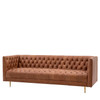 Gallery Direct Dalton Antique Brown Leather Sofa – Modern Gallery Direct Dalton Antique Brown Leather Sofa – Modern