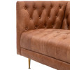 Gallery Direct Dalton Antique Brown Leather Sofa – Modern Gallery Direct Dalton Antique Brown Leather Sofa – Modern