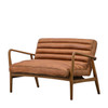Gallery Direct Datsun Vintage Brown Leather 2‑Seater Sofa – Modern Gallery Direct Datsun Vintage Brown Leather 2‑Seater Sofa – Modern