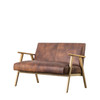 Gallery Direct Neyland Brown Leather 2‑Seater Sofa – Modern Gallery Direct Neyland Brown Leather 2‑Seater Sofa – Modern