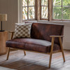 Gallery Direct Neyland Brown Leather 2‑Seater Sofa – Modern Gallery Direct Neyland Brown Leather 2‑Seater Sofa – Modern