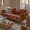 Gallery Direct Osborne Brown Leather 3‑Seater Sofa – Modern Gallery Direct Osborne Brown Leather 3‑Seater Sofa – Modern
