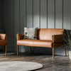 Gallery Direct Stratford Brown Leather 2‑Seater Sofa – Modern Gallery Direct Stratford Brown Leather 2‑Seater Sofa – Modern