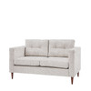 Gallery Direct Whitwell Light Grey Fabric 2‑Seater Sofa – Modern Gallery Direct Whitwell Light Grey Fabric 2‑Seater Sofa – Modern