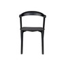 Black Dining Chair Round Back & Armrest Northwood