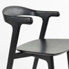 Black Dining Chair Round Back & Armrest Northwood