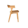 Natural Wood Dining Chair Round Back & Armrest Northwood