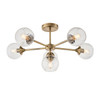 Gallery Direct Allegra Brass 6-Light Ceiling Light
