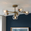 Gallery Direct Allegra Brass 6-Light Ceiling Light