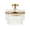 Gallery Direct Marietta Brass 3-Light Ceiling Light