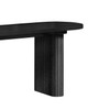 Dining Bench Black – Fluted Wood, Japandi Rounded Design – Axel
