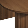 Oval Fluted Dining Table Walnut – Fluted, Japandi Rounded Design – Axel