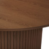 Round Fluted Dining Table Walnut  – Fluted, Japandi Rounded Design – Axel