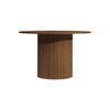 Round Fluted Dining Table Walnut  – Fluted, Japandi Rounded Design – Axel