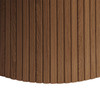 Round Fluted Dining Table Walnut  – Fluted, Japandi Rounded Design – Axel