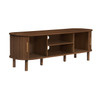 Fluted TV Unit Walnut – Fluted, Japandi Rounded Design – Axel