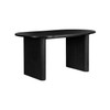 Oval Fluted Dining Table Black – Fluted, Japandi Rounded Design – Axel