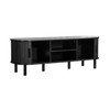 Fluted TV Unit Black, Oak – Fluted Oak, Japandi Rounded Design – Axel