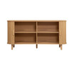 2 Door Fluted Sideboard Oak – Fluted Oak, Japandi Rounded Design 160 cm – Axel