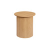 Fluted Side Table Oak – Fluted Oak, Japandi Rounded Design – Axel