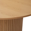 Round Fluted Dining Table Oak, – Fluted Oak, Japandi Rounded Design – Axel