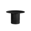 Round Fluted Dining Table Black, Oak – Fluted Oak, Japandi Rounded Design – Axel