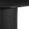 Round Fluted Dining Table Black, Oak – Fluted Oak, Japandi Rounded Design – Axel