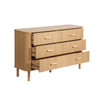 6 Drawer Fluted Chest Oak, Natural – Fluted Oak, Japandi Rounded Design – Axel