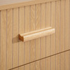 6 Drawer Fluted Chest Oak, Natural – Fluted Oak, Japandi Rounded Design – Axel