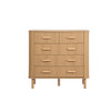 5 Drawer Fluted Chest Oak, Natural – Fluted Oak, Japandi Rounded Design – Axel