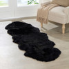 Native Natural Sheepskin Rug Black Sheepskin 60x240cm – Natural Luxury
