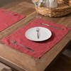 Native Natural Placemats (Set of 4) Red 100% Linen – Natural Luxury