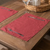 Native Natural Placemats (Set of 4) Red 100% Linen – Natural Luxury