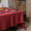 Native Natural Tablecloth Red 100% Linen - Natural Luxury