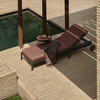 Ethnicraft Black Outdoor Adjustable Lounger Jack Burgundy