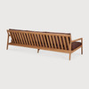 Ethnicraft Teak Outdoor 3 Seat Sofa Jack Burgundy Cushions