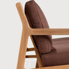 Ethnicraft Teak Outdoor 3 Seat Sofa Jack Burgundy Cushions