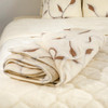 Native Natural Blanket Merino Wool Leaf Motif