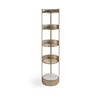 Libra Belvedere Aged Gold Round Shelving Unit – Champagne Gold & Marble H208cm Libra Belvedere Aged Gold Round Shelving Unit – Champagne Gold & Marble H208cm