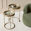 Libra Monkey Jungle Nesting Side Tray Tables – Set of 2 Antique Gold