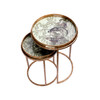 Libra Monkey Jungle Nesting Side Tray Tables – Set of 2 Antique Gold