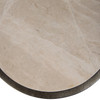 Libra Iota Accent Table – Grey Emperador Marble, Aged Silver Frame H59cm