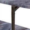 Libra Toronto Marble Top & Base Console Table – Grey Marble Antique Brass 111×33×79cm