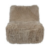 Libra Wallace Faux Sheepskin Occasional Chair on Swivel Base – Natural 85×92×83cm