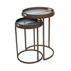 Libra Blurred Seascape Nesting Side Tray Tables – Set of 2, Taupe Libra Blurred Seascape Nesting Side Tray Tables – Set of 2, Taupe