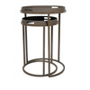 Libra Impasto Brushstroke Nesting Side Tray Tables – Set of 2, Taupe