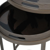 Libra Impasto Brushstroke Nesting Side Tray Tables – Set of 2, Taupe