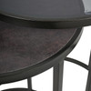 Libra Turner Set of 2 Nesting Side Tables – Clear Glass & Slate‑Effect